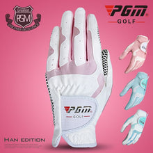 Load image into Gallery viewer, Middle finger length 6.5-8.5cm Non-slip Sportwear Gloves PGM Girl Golf Gloves Antiskid Microfiber Cloth  Women Gloves Sunscreen
