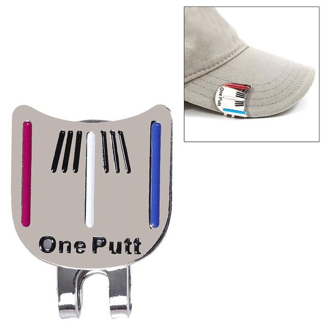 Alloy Golf Alignment Aiming Tool Ball Marker Magnetic Hat Clip