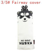 Load image into Gallery viewer, NRC Golf Club Headcover Lovely Golf Husky Golf Driver Fairway Wood HeadCovers set Cartoon Mallet Putter cover Iron set
