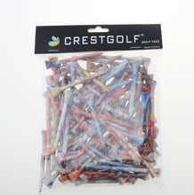 Load image into Gallery viewer, CRESTGOLF 100pcs/Pack 70mm/ 2.75&quot; Wooden Golf Tees Golf Wood Tees Colorful Golf Wood Tees
