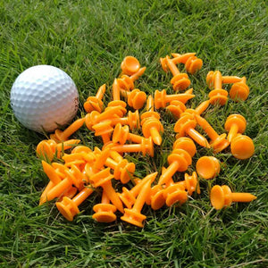 50 Pcs/Pack Professional 25mm Castle Double-deck Rubber Plastic Golf Tee Golfer Tees Sports Training Aids Accessories