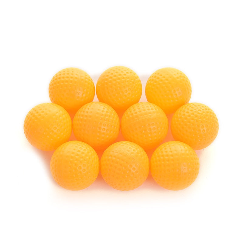 10 Pcs/lot Yellow Plastic Elastic Golf Balls Golf Practice Training Ball Training Aid Outdoor New Arrival
