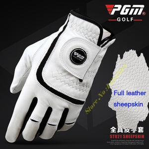 New PGM Golf Gloves Men's Sheepskin Leather Breathable  Anti-Slip Particles Sportswear Gloves Left & Right Hand High Quality