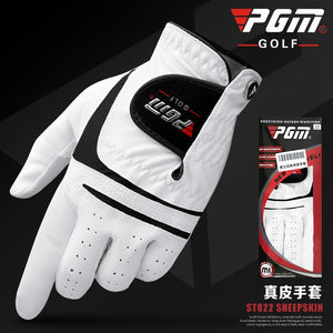 New 2020 Golf Glove Men's PU Leather Sheepskin Gloves Right Left Hands Male Sport Gloves Soft Breathable Movement Gloves PGM