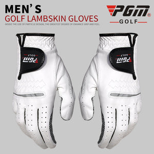 New PGM Golf Gloves Sheepskin Men's Sport Gloves Soft Breathable Lambskin Accessories Have Left & Right Hands Non-slip Particles