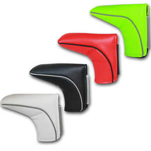 Big Teeth Golf Ping-type Blade Putter Cover Club Headcover Magnetic Closure Waterproof PU Leather Green/Red/White/Black