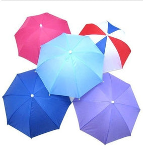 Umbrella Hat,Golf Fishing Camping Headwear Cap,Rain Umbrella Head Hat,umbrella wearing,elastic umbrella hat,