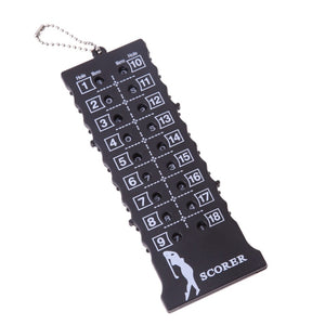 18 Hole Golf Stroke Putt Score Card Counter Indicator with Key Chain Golf Score Counter Black ISP Hot