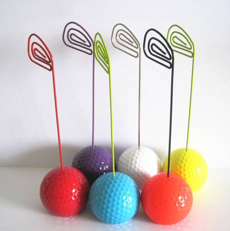 cute colorful golf ball type card holder