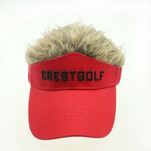 CRESTGOLF Adjustable Fake Hair Golf Cap Men Hat Wig/ Hair Golf Baseball Cap with Several Colors Available